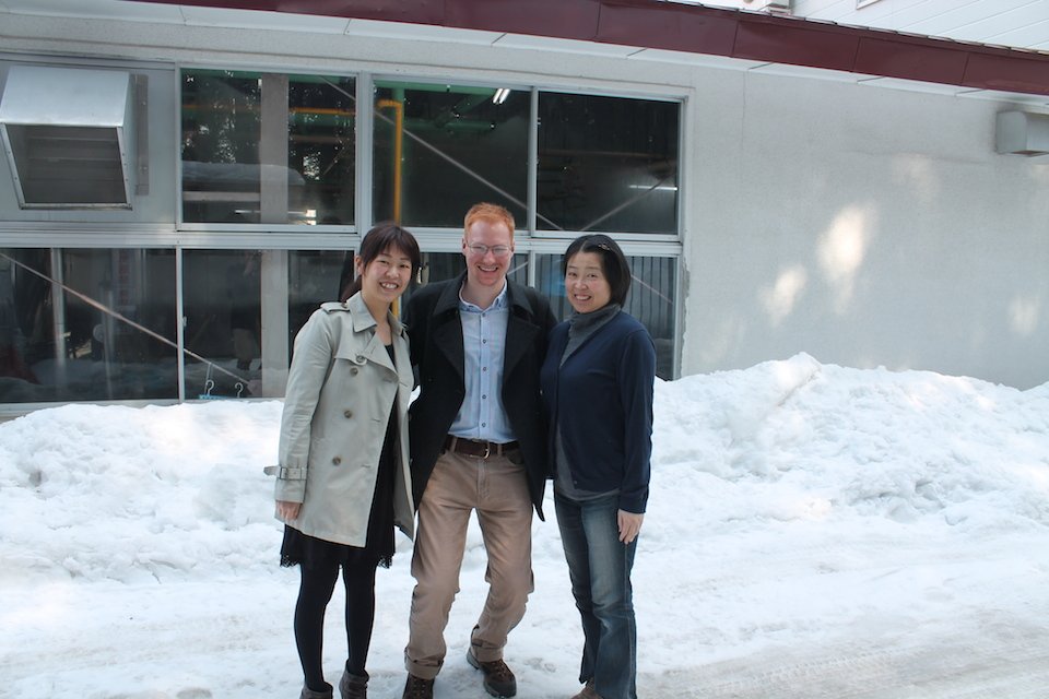Yours truly with Nanae Kyuushoku creators Ms. Matsumoto (left) and and Ms. Ichimura (right)